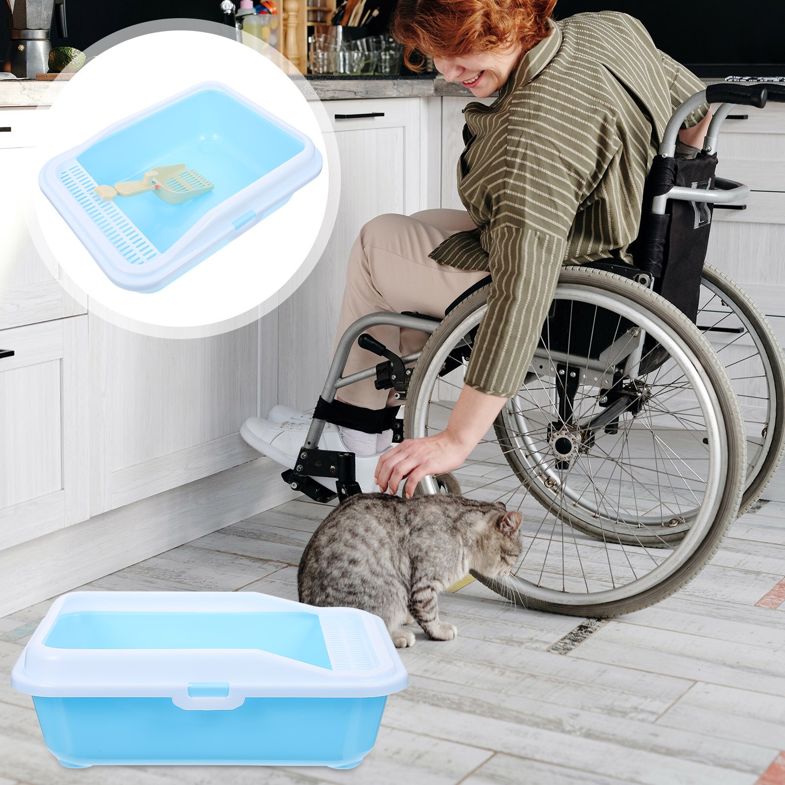 1pc Kot śmieci skrzynka anty-chlapanie Kot toaleta kotek nocnik Kot śmieci basen dla sklep