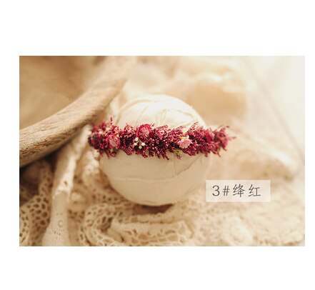 Accesorios para bebé, diadema con flores para infantil, estudio hecho a mano, accesorios de fotografía recién nacido, diadema de Navidad, diademas de boda: 8