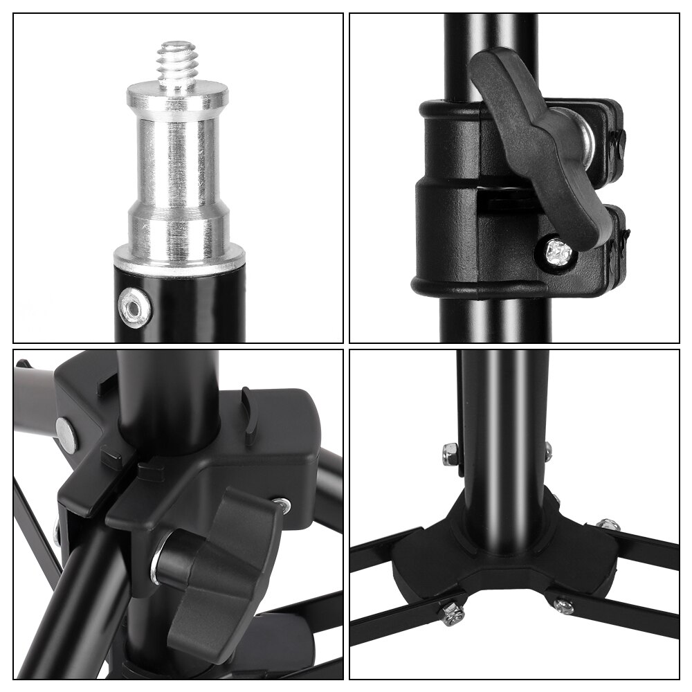 37 cm/14,5 zoll Fotografie Mini Tisch 1/4 Schraube Kopf Licht Stehen Für Foto Studio Ring Licht LED Lampe