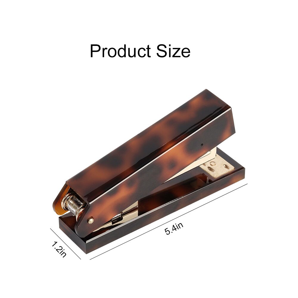Acrylic Tortoise Shell Desktop Stapler Leopard Desk Accessories Print Book Binding Stapler