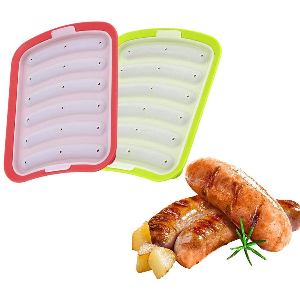Silikon Backform Wurst Lebensmittel Klasse Fleisch Schinken Hersteller für Küche Bequemlichkeit Heißer Hund bilden Küche Spielereien Zubehör Werkzeuge