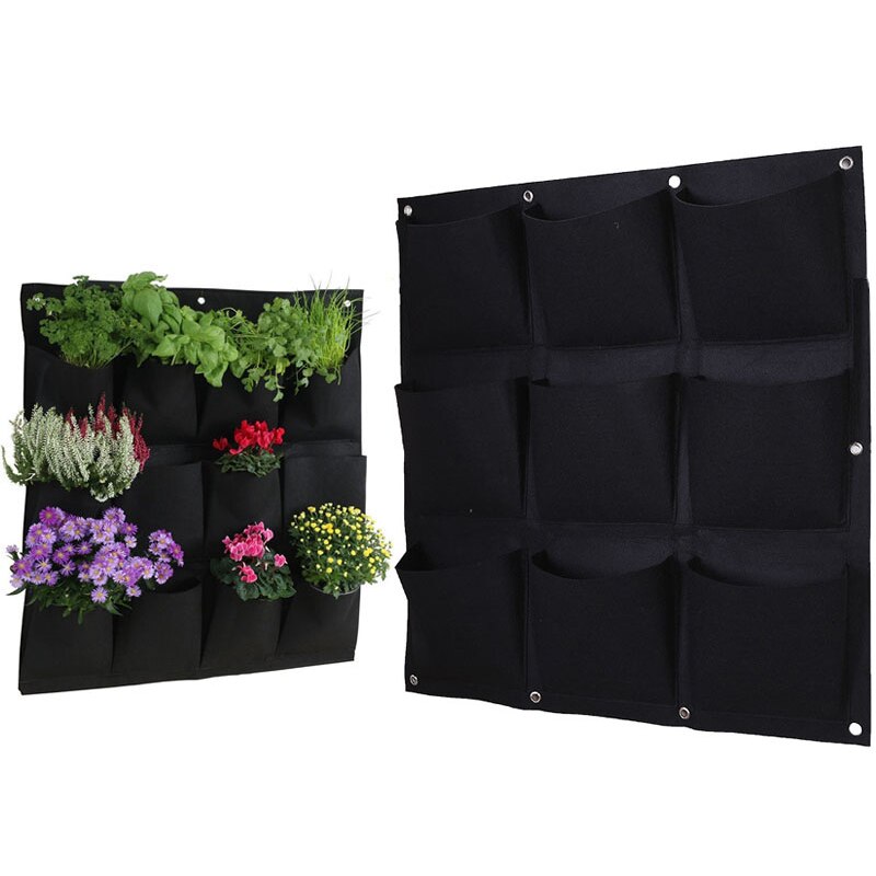 Bolsas de plantación para colgar en la pared, macetero Vertical para jardín, cultivo de plantas verdes, bolsa de vida vegetal, bolsas de suministros, 6/9/12/18 bolsillos