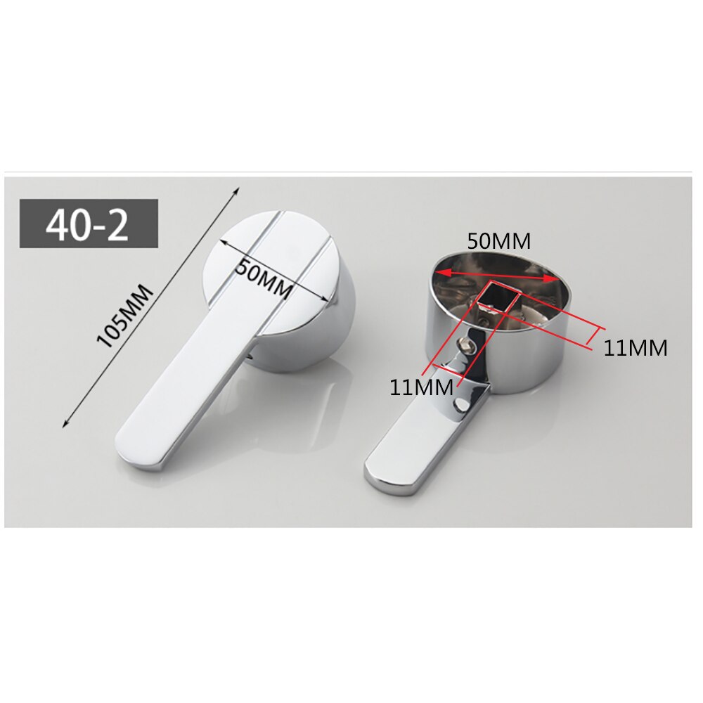 Kit poignée de robinet universel de remplacement poignée de levier en métal pour mitigeur robinet 25mm 35mm 40mm cartouche avec bouton et ensemble: 40-2