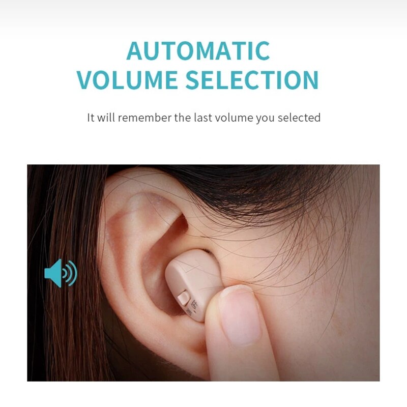 1 par mini ite bærbar usynlig høreapparat assistent lydforstærker justerbar tone til døve ældre
