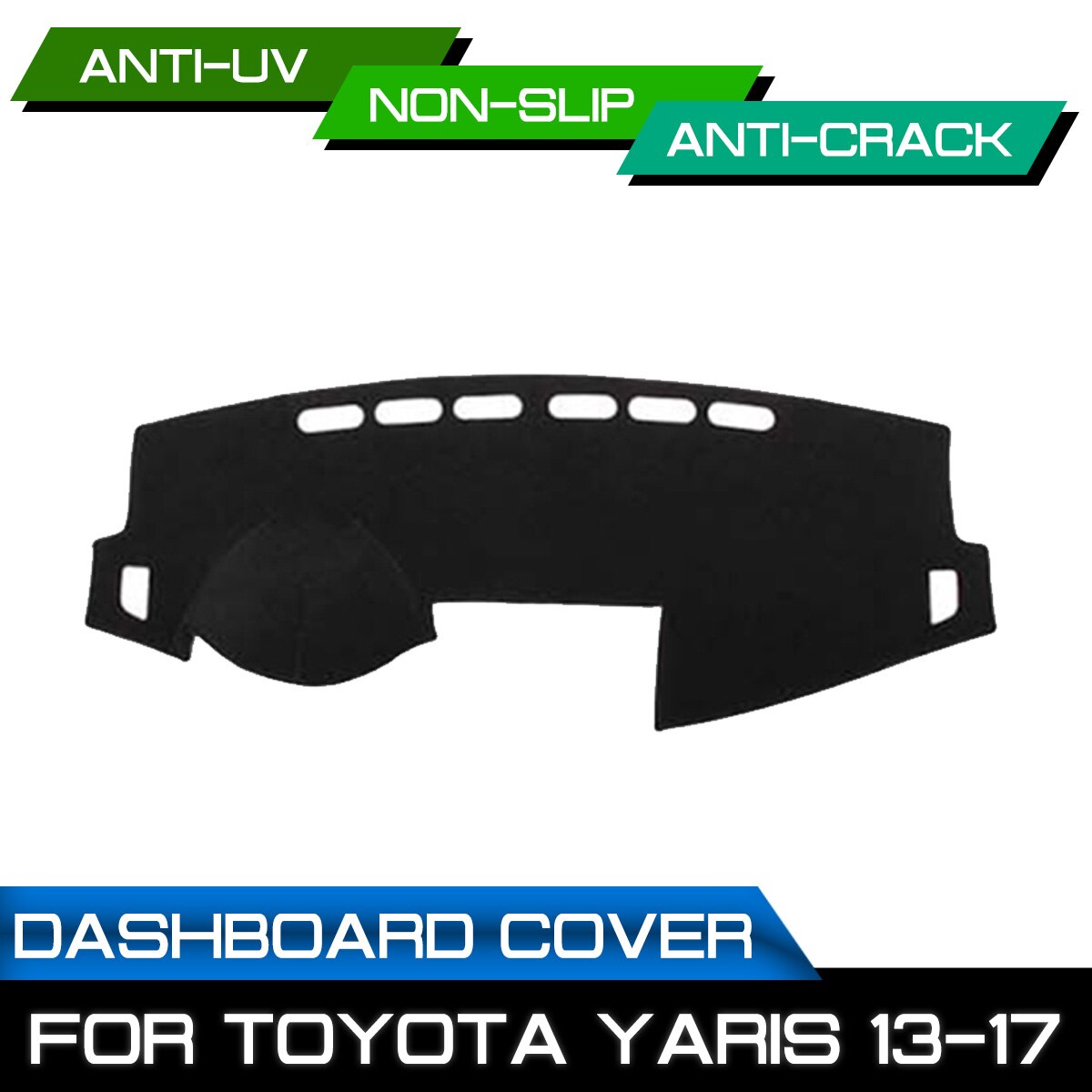 Auto Dashboard Mat Anti-Vuile Antislip Voor Toyota Yaris Dash Cover Mat uv-bescherming Schaduw