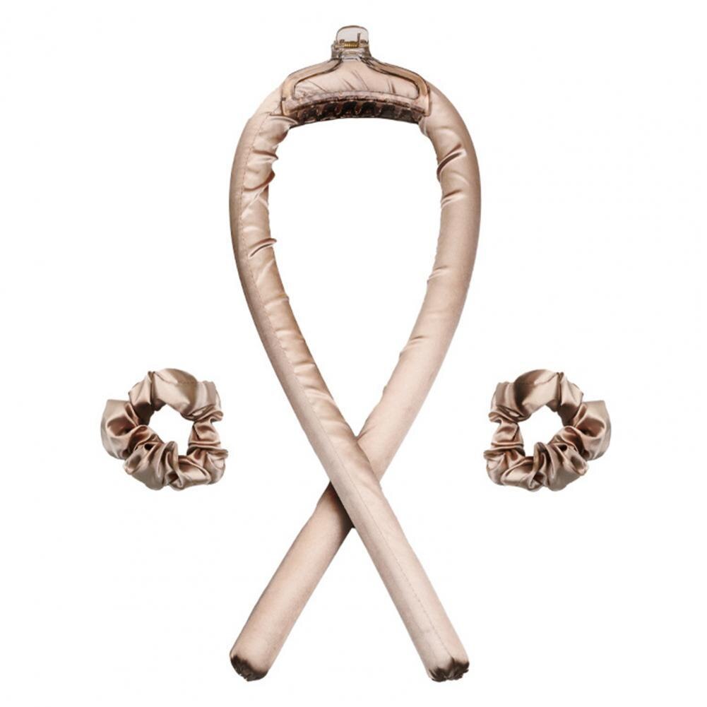 Practical Hair Curling Ribbon Adjustable Heatless Lightweight Heatless Curling Headband Sleep Formers:  Beige