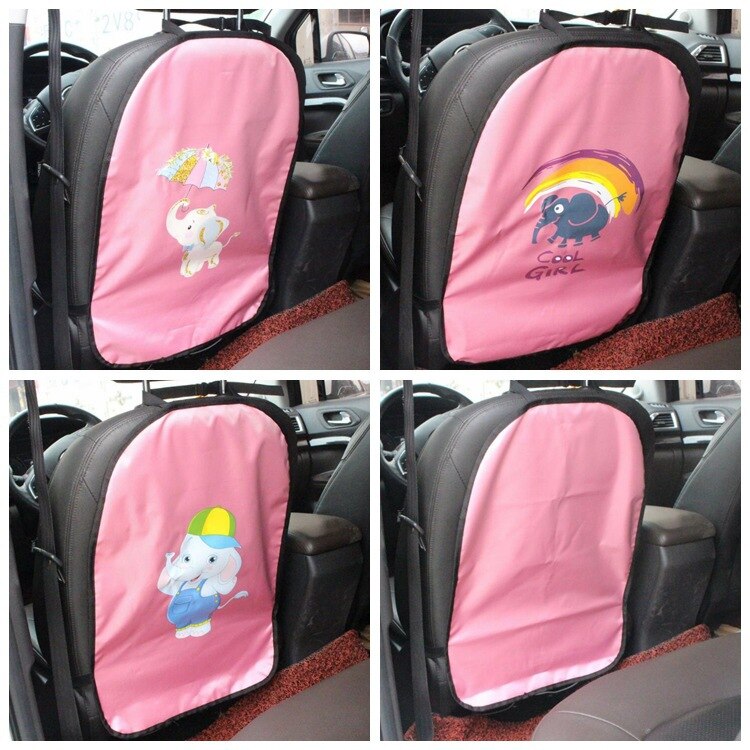 Auto Prinses Roze Kinderzitje Olifant Anti-Kick Pad Auto Anti-Kick Pad Vuil Pad