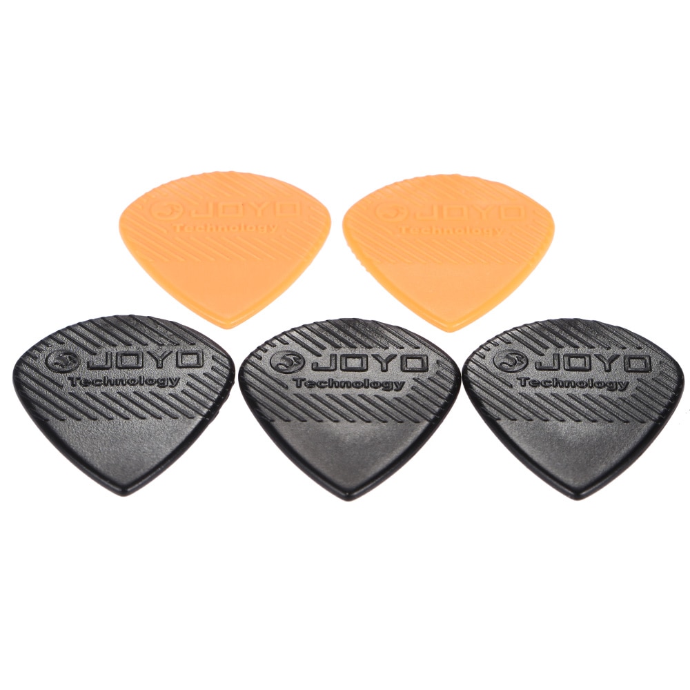 5 stks Plastic Driehoek Vorm Gitaar Plectrum 3 stks in Zwart 2 stks in Oranje