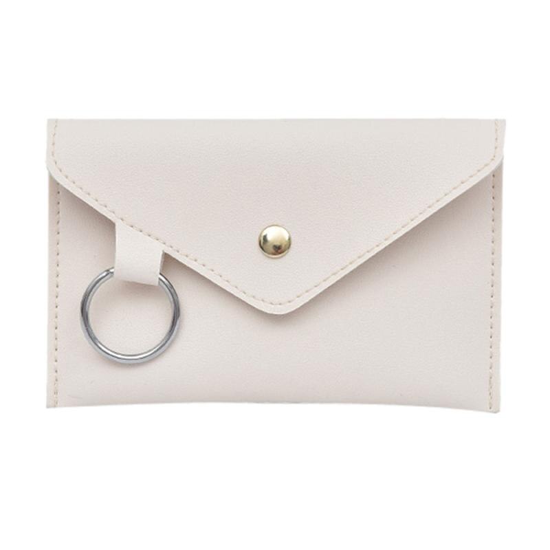 female bags pu leather soft face women bag Women Pure Color Ring Hasp Messenger Shoulder Bag Chest Bag #C: White