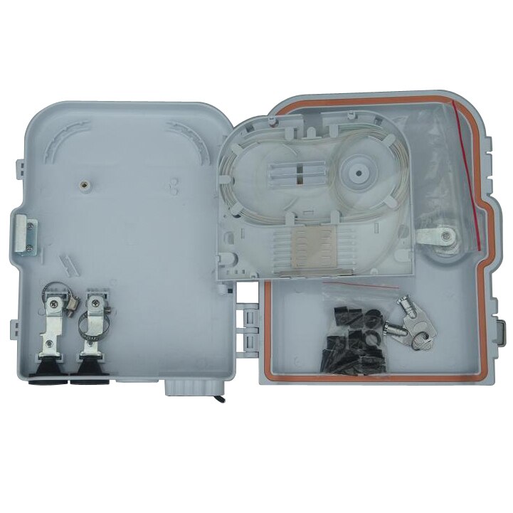 Ftth 8 núcleos caixa de terminação de fibra 8 portas 8 canais divisor caixa de fibra óptica interior ftb abs ftth caixa terminal