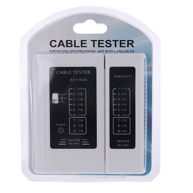 Lan Tester WZ 468 RJ45 en RJ11 Netwerk Kabel Tester Ethernet LAN Netwerk Test Tool Wire Lead Testen Netwerk Measurment