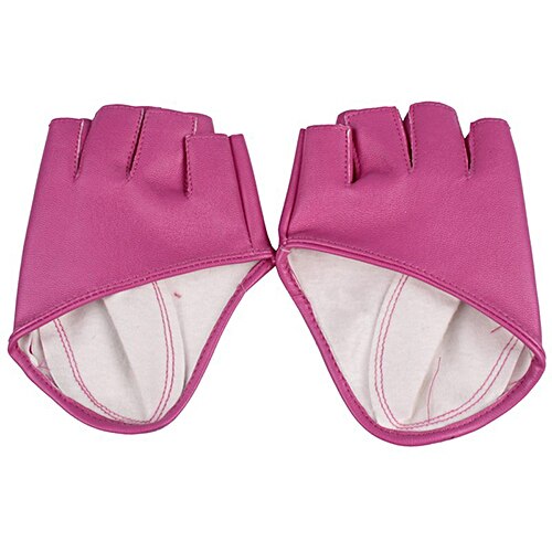 Dame Handschuhe Faux Leder Halb Finger Handschuhe Fahren Pole Tanzen Zeigen Handschuhe Punk Kühlen Faux Leder Handschuhe Für Frauen: Rosa