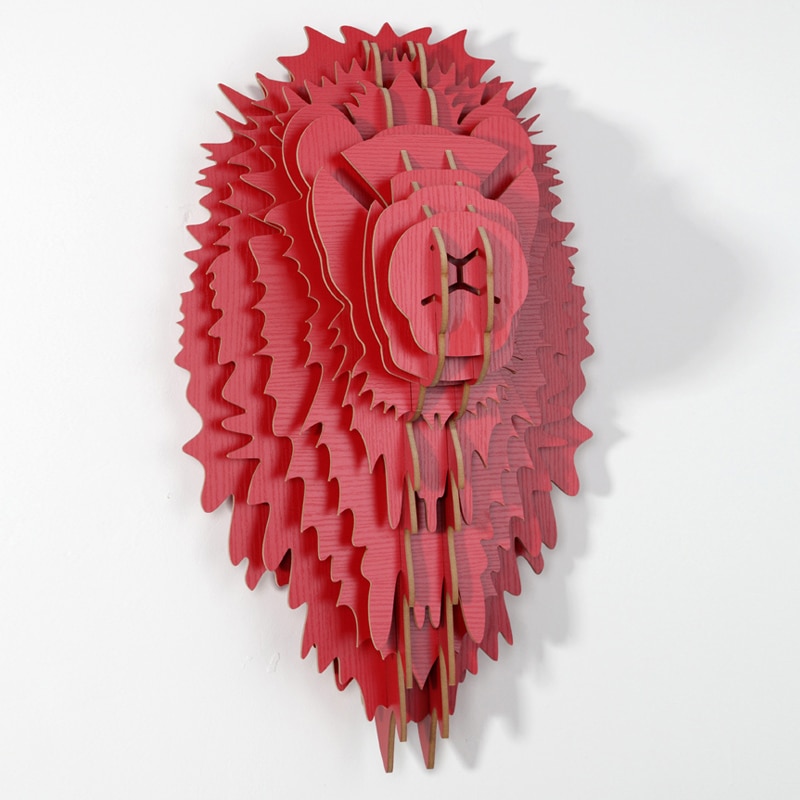 Nordic Stijl Woondecoratie Hout Leeuwenkop Muur Opknoping Voor Art Wanddecoratie Hout Dieren Hoofd Ambachten Voor Moderne Thuis Decor