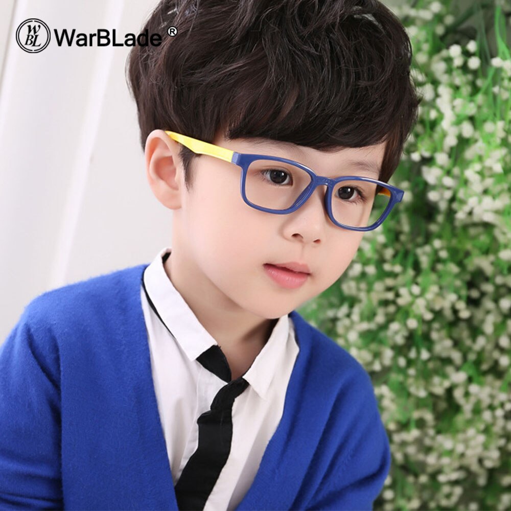 Gafas de silicona para niños y niñas, montura Flexible para gafas, estuche gratis