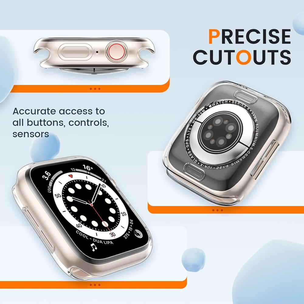 Hoesje Voor Apple Watch 49Mm 44Mm 45Mm 41Mm 40Mm 42Mm 38Mm Geen Screenprotector Full Tpu Bumper Cover Iwatch Serie Ultra 9 8 7 Se 6