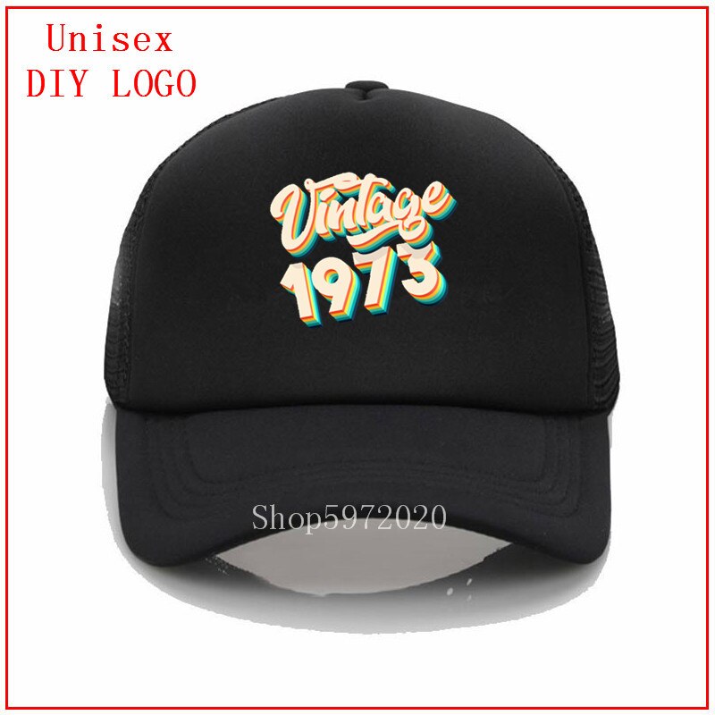 Vintage 1973 46th Birthday Retro sun visors for women cap for men hat for men sun hat women cap hats mens hat hat