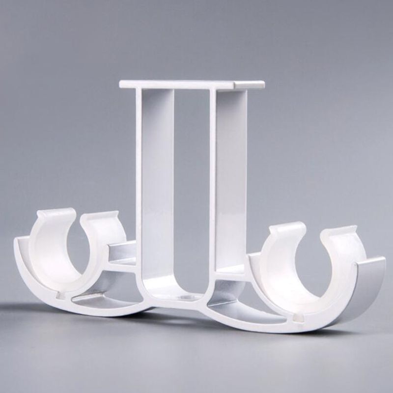 Vorhang Stange Decke-Halterung für 28mm Stange, Aluminium Legierung Doppel Vorhang Stange Halterung Halfter, matt Schwarz/Weiß beenden rideaux