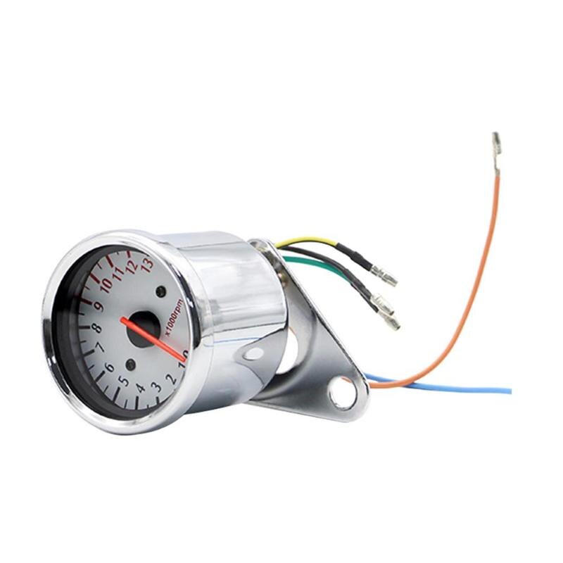 12V 1.3W Universal Retro Motorcycle Tachometer 0-13000 Rpm Tach RPM Gauge Rev Counter Speedometer LED Digital Indicator