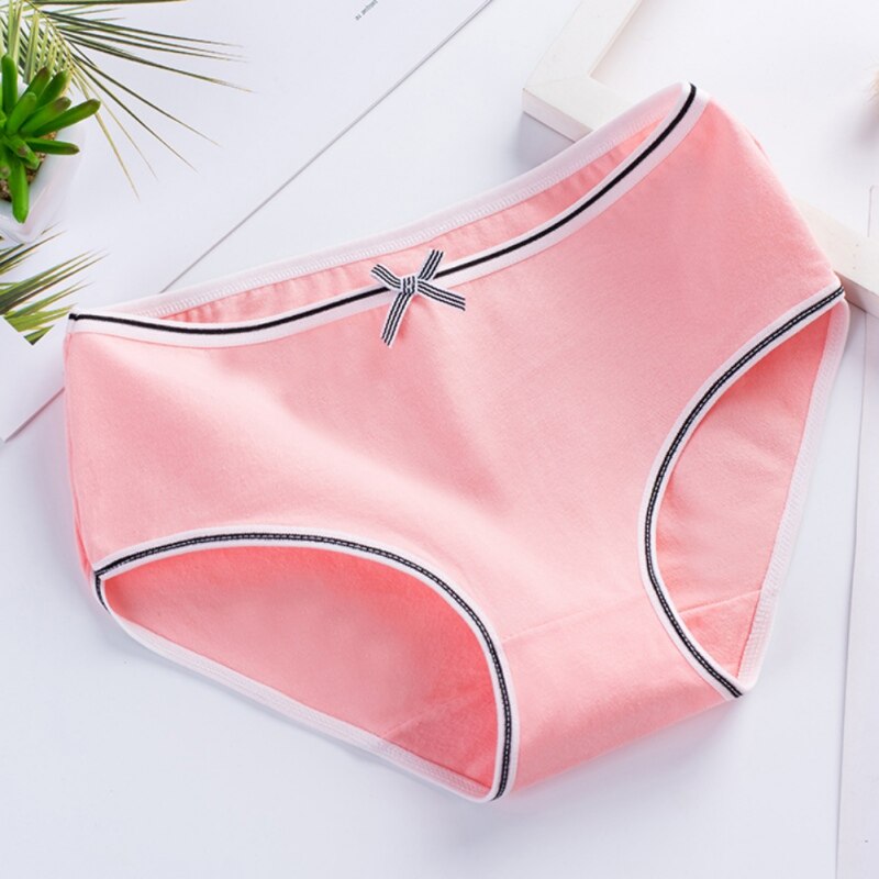 Mädchen Unterhose Japanischen Mädchen Süssigkeit Farbe Mitte-taille Einfarbig Baumwolle Schüler Damen Slip