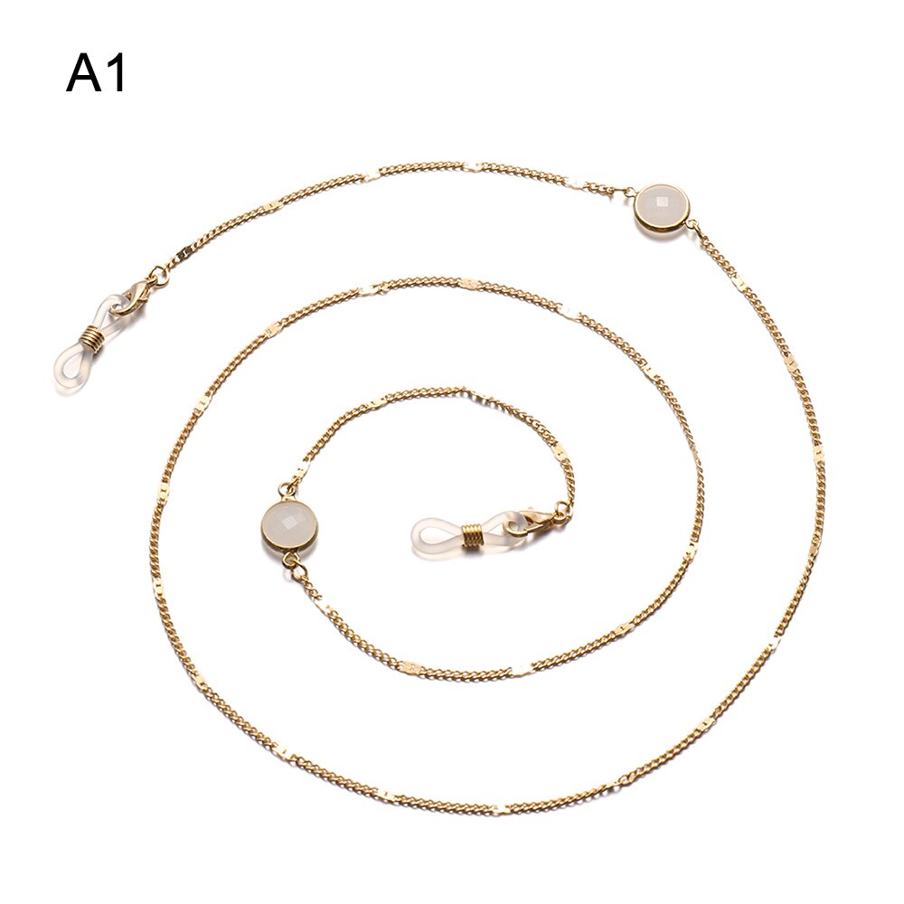 Collar de cadena para gafas de lectura, accesorios antideslizantes con colgante en forma de cadena para anteojos, de Metal, a la , novedad: A1