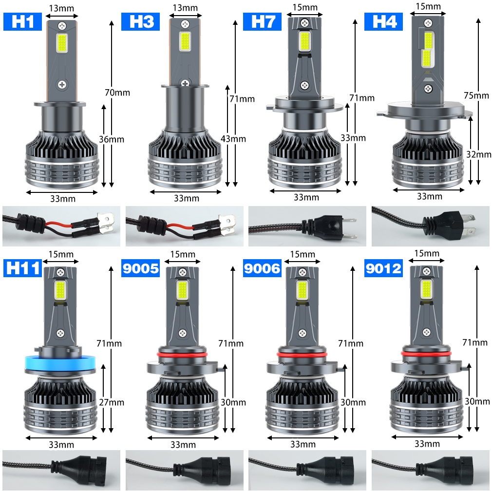 XSTORM faro de coche H1 H4 H7 LED H8 H11 9005 HB3 9006 HB4 9012 Hir2 bombilla Led Canbus luz Kit de automóvil H7 Turbo lámpara antiniebla de coche