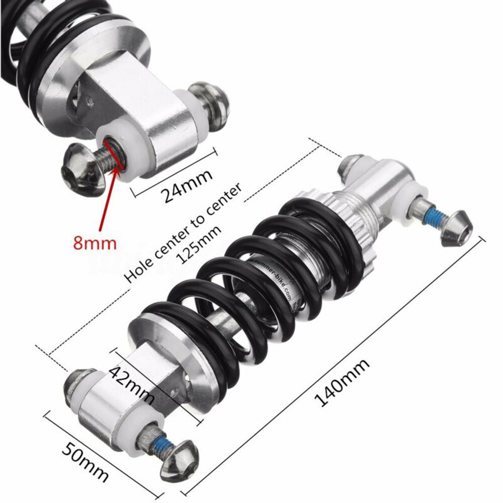 125mm Suspension Damper Spring Shock Absorber 450LBS/inch Mountain Bike MTB Bicycle Upgrade Damper Parts