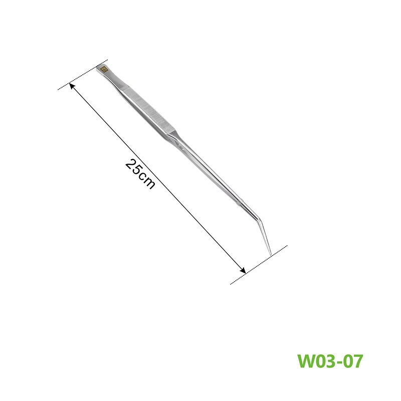 Cut Aquatic Aquarium Plant Tank Stainless Steel long Wave scissor clean tool kit water grass cutter Clipper fish tong aquascape: W03-07