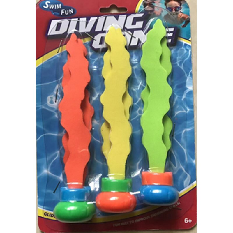 3PCS Summer Diving Training Toy Simulation Seaweed Diving Toy Pool Game Children Underwater Diving Seaweed Toy Parent-Child Toy