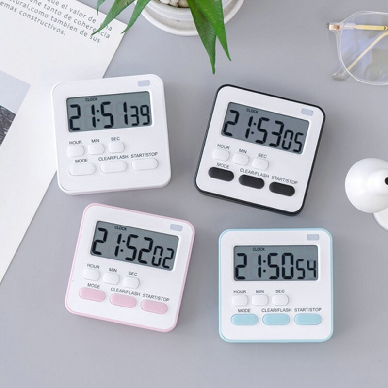 Mini Display Kitchen Timer Students Games Alarm Clock Sports Timer for Workouts