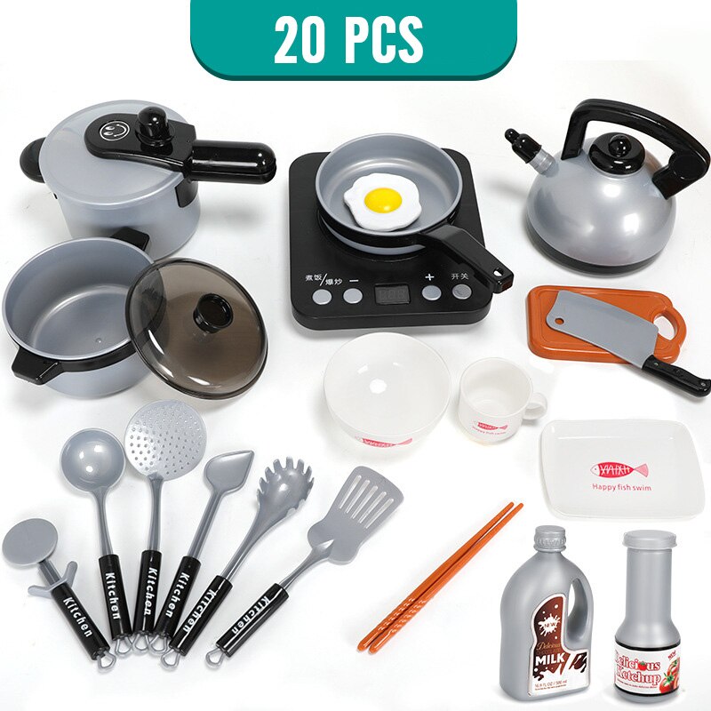 50 PCS Kinderen Mini Keuken Speelgoed Kookgerei Pot Pan Kids Pretend Koken Spelen Speelgoed Simulatie Keukengerei Speelgoed Kinderen