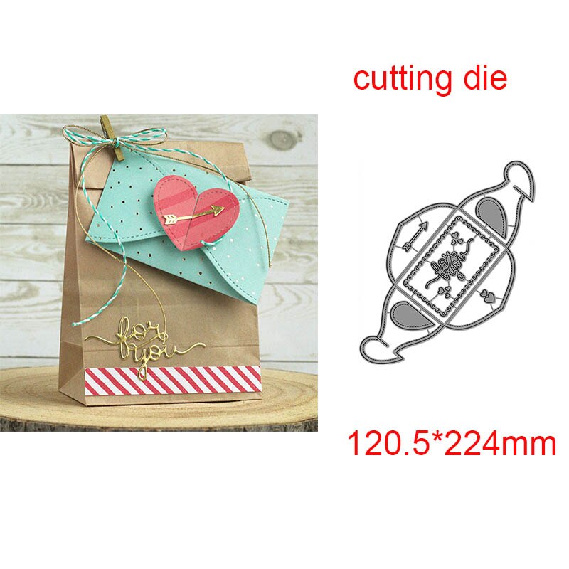 Heart Envelope Box Metal Cutting Dies&Cordinating Stamps For Scrapbooking Craft Die Cut Card Making Embossing Stencil 05: 9 / Only cutting die