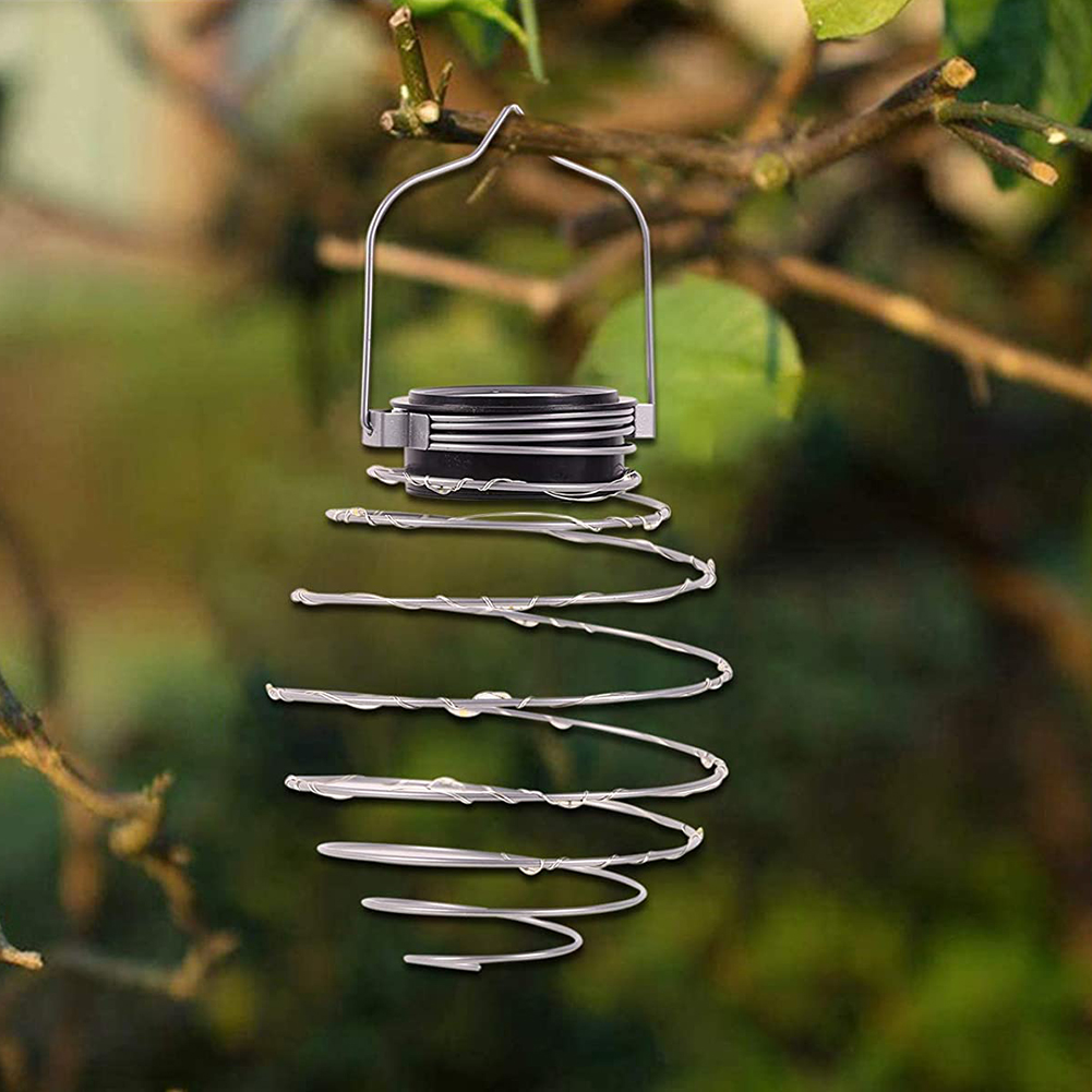 Lampe LED Solaire en Spirale, Lanternes Créatives d'Art en Fer, pour l'Extérieur, le Jardin, le Porche, le Chemin, la Cour