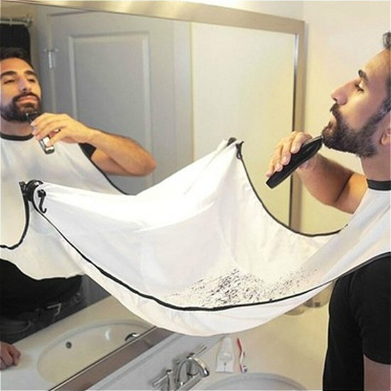 1 stk hanskægforklæde barberforklæder skægpleje rent skægfanger frisørforklæde tørklæde