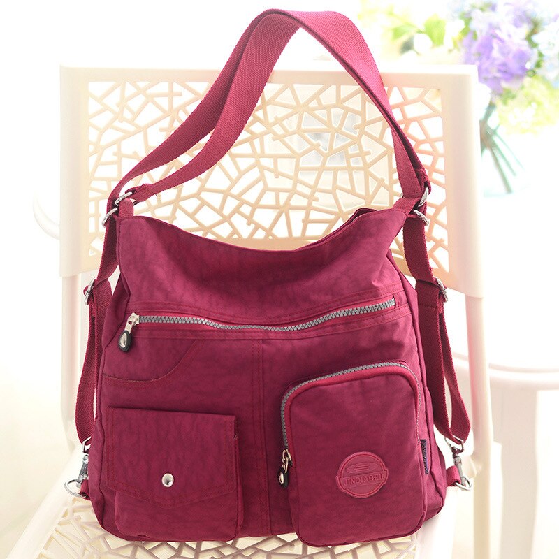 Handtaschen Nylon Frauen Handtaschen Hohe kapazität Schlinge Taschen Für Frauen Mutter Umhängetasche Sack Femme Bolso Mujer: Himmel Blau