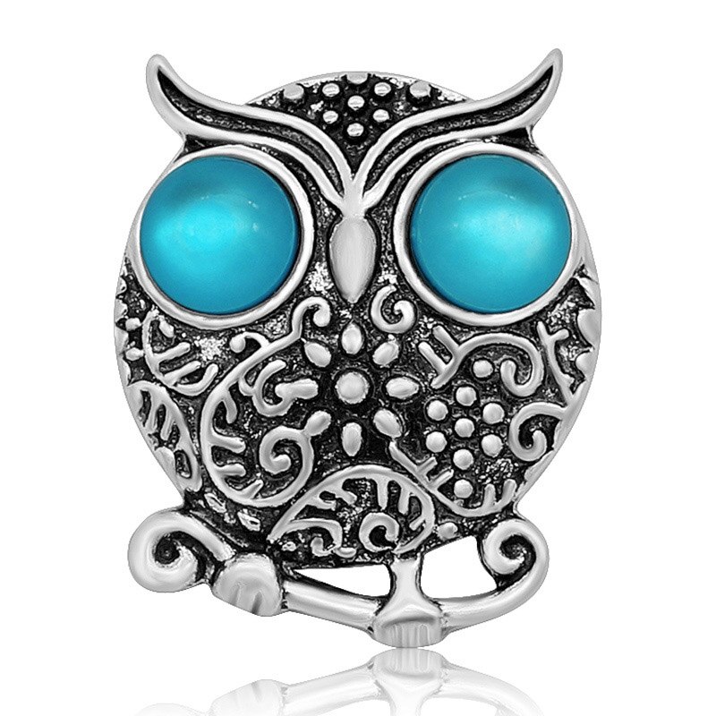 KZ3112 Beauty Lovely Big eye Owl 20MM snap buttons fit snap jewelry