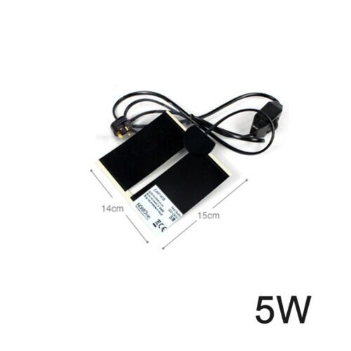 Verwarmingsmat voor reptielenterrarium, verwarmingsmat met thermostaatregelaar, stekker onder aquarium, terrariumverwarming, verwarmingsmat voor huisdieren: 5w 15 x 14cm