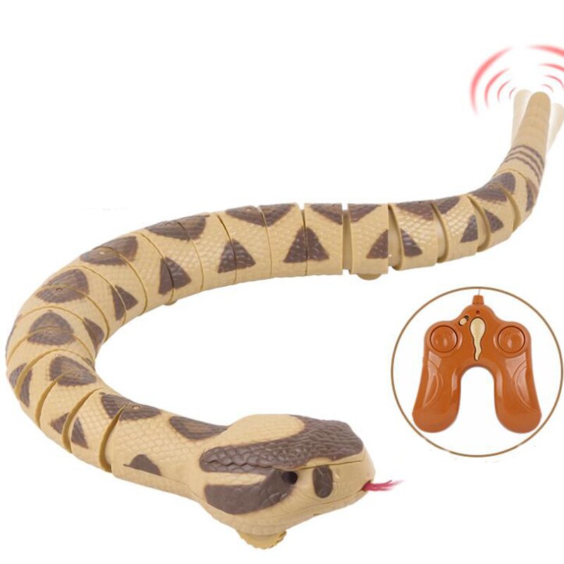 Simulation Remote Control Animal Rattlesnake With sound Effect Tongue Cobra Electric Remote Control Snake Scary Reptile Toy