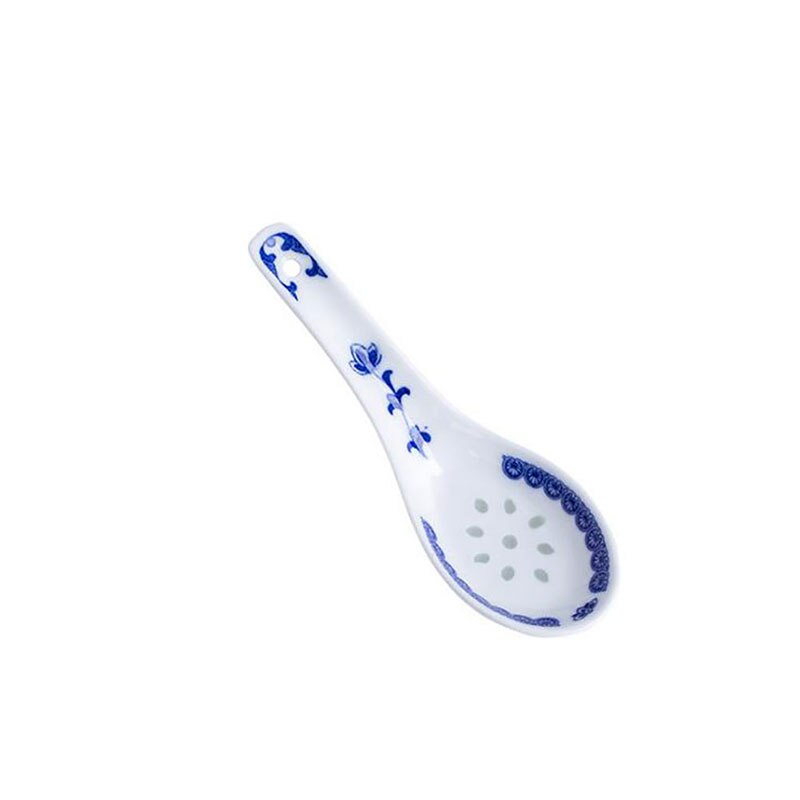 China Chinese Style Ceramic Spoon Blue And White Soup Spoons Chinese Porcelain Ceramics Spoon Kitchen Tableware: B