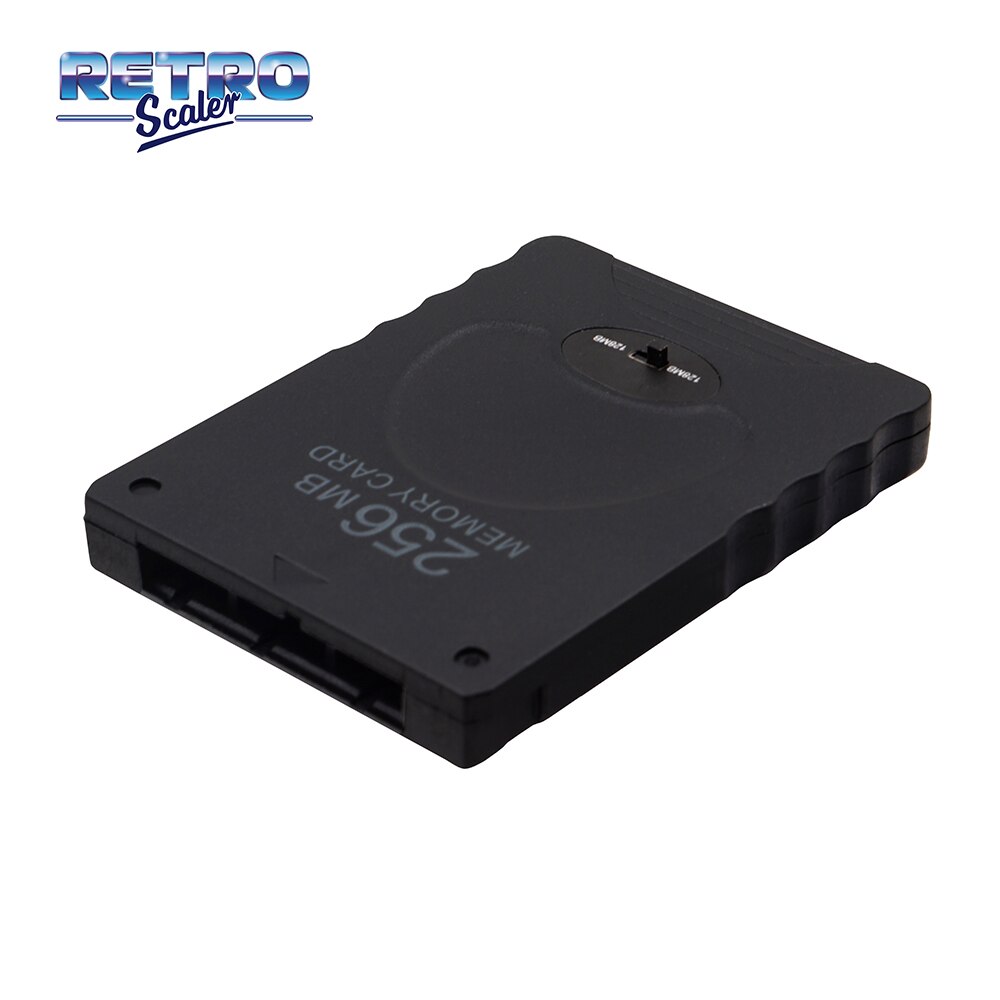 RetroScaler noir et blanc 256MB carte mémoire vide enregistrer le Module de bâton de données de jeu pour PlayStation 2 PS2