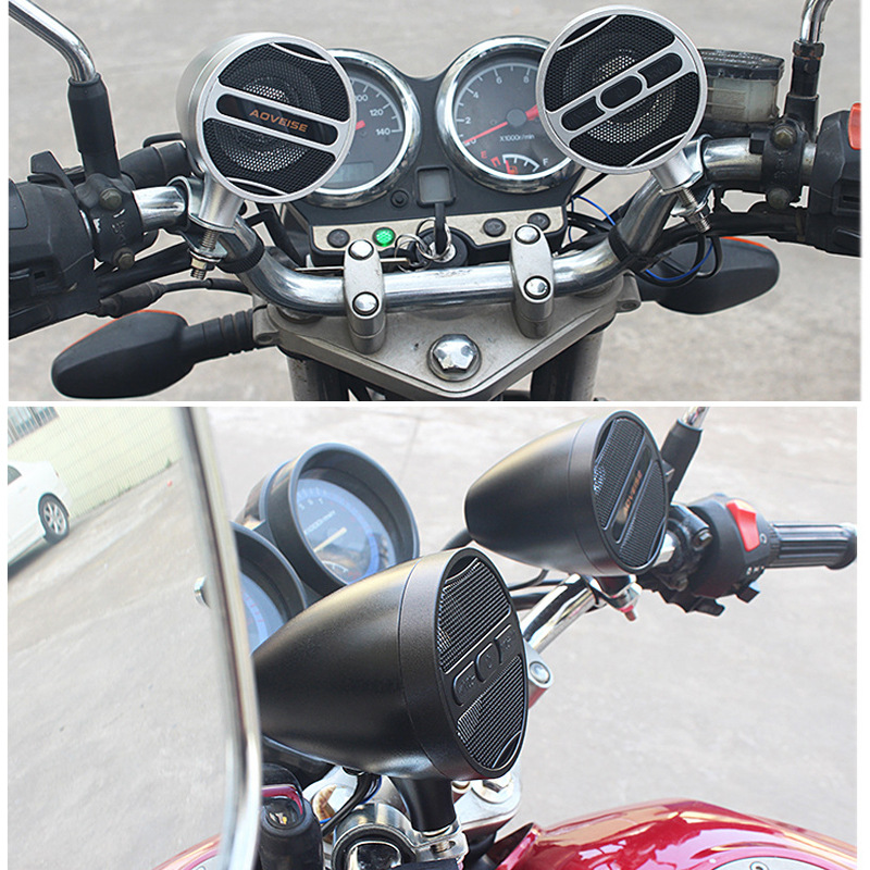 Mt473 waterproof motorcycle player amplifier stereo bluetooth compatible 12v music speakers  mp3 player fm radio speakers