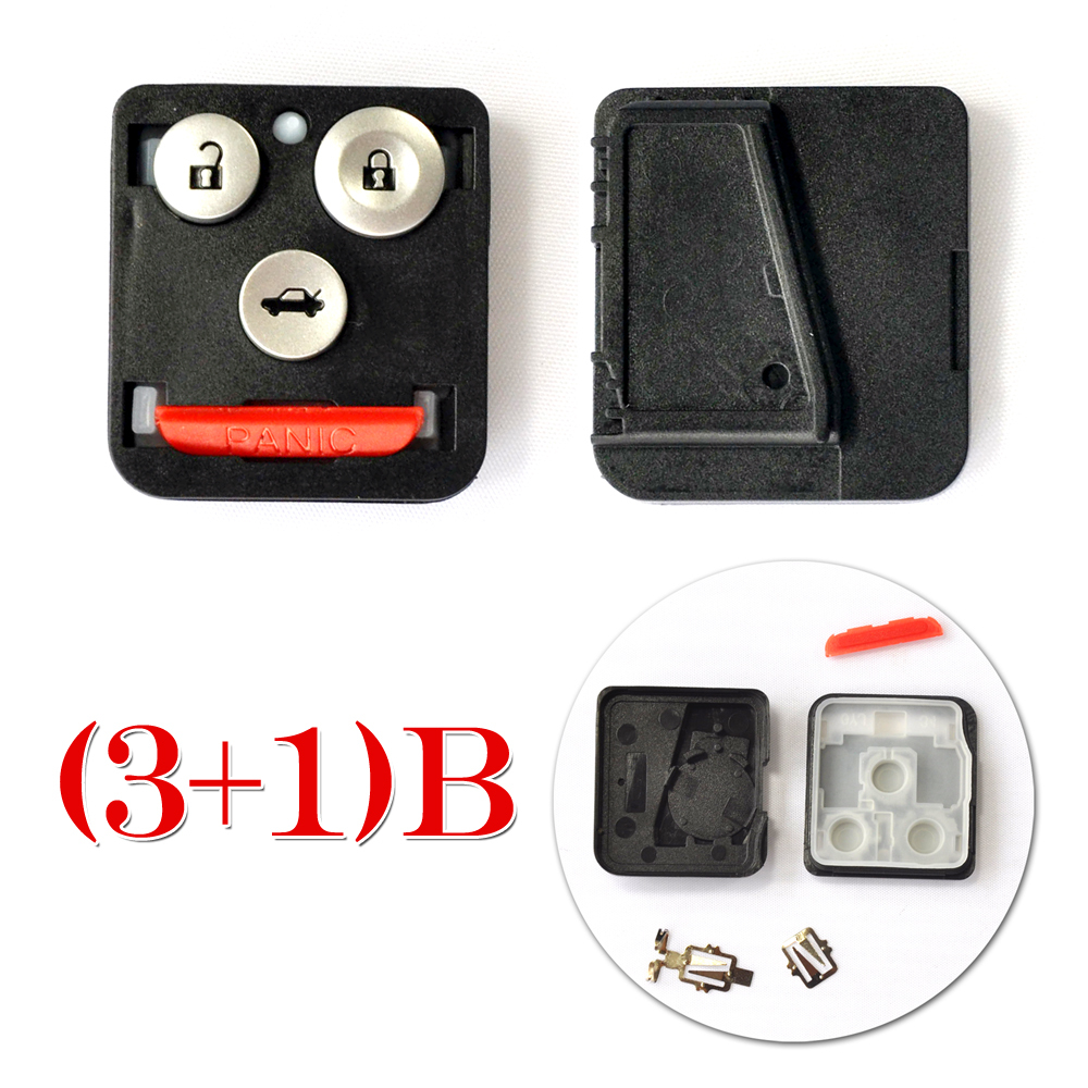 3 + 1 Knop Pad Remote Key Shell Case Voor Honda Sleutel 10 Stks/partij
