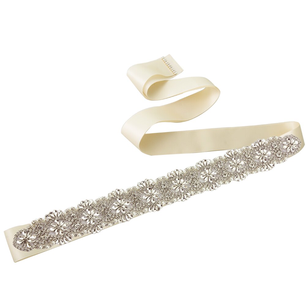 Sparkle Wide Rhinestone Belts For Women Pearl Wedding Belts Plus Size Bride Sash Belt Wedding Waist Belt Jeweled Belt for Dress: ivory