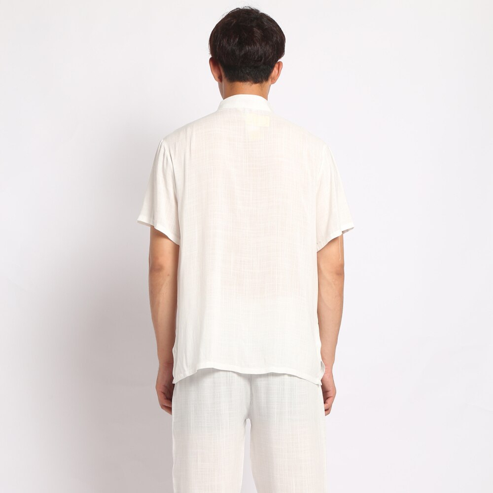 Casual Mannen Katoen Linnen Pyjama Pak Shirt & Broek Broek Nachtkleding Chinese Stijl Mannelijke Handgemaakte Knop Pyjama Set Homewear
