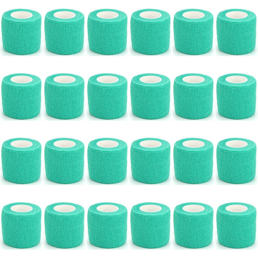 24 rolls Self Adhesive Bandage Wrap Cohesive Bandage Sports Tape Vet Wrap: Green