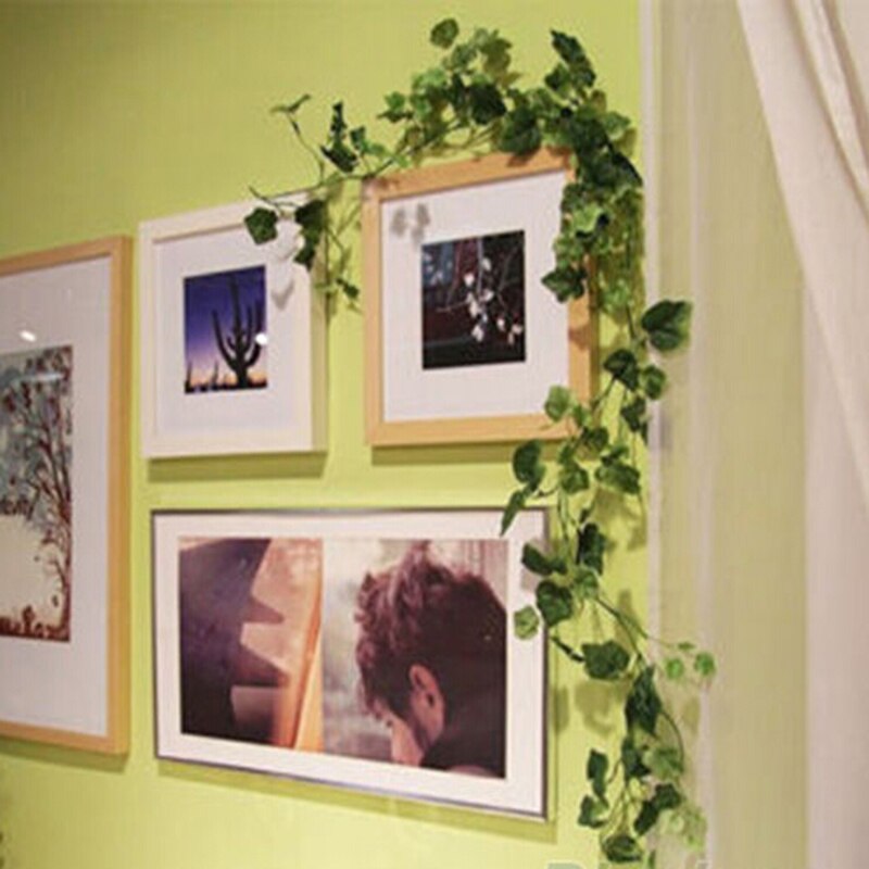 250cm kunstige planter slyngplante grøn blad vedbend vinstokke til hjemmet bryllup dekoration gør det selv hængende krans kunstige blomster