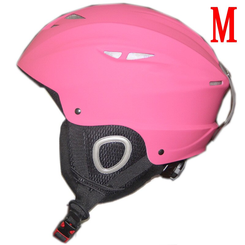 Casque de Ski de pour hommes et femmes adultes, de sécurité, de Snowboard, de Sport, coupe-vent, garde au: pink M