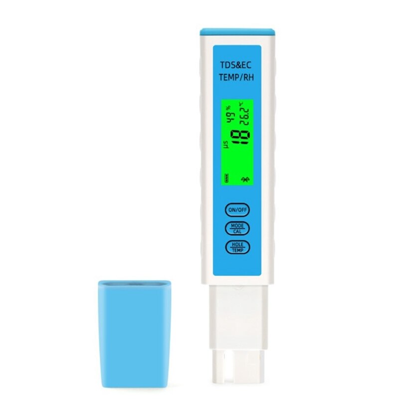 Multifunction Temp Humidity TDS EC Meter Bluetooth Digital Water Tester APP Online Smart Monitor: Default Title