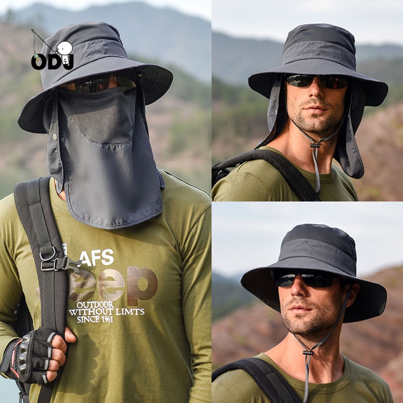 Sombrero de pescador multiusos para hombre, gorro de pescador multifunción para escalada al aire libre, pesca, turismo, protección solar, 1 unidad