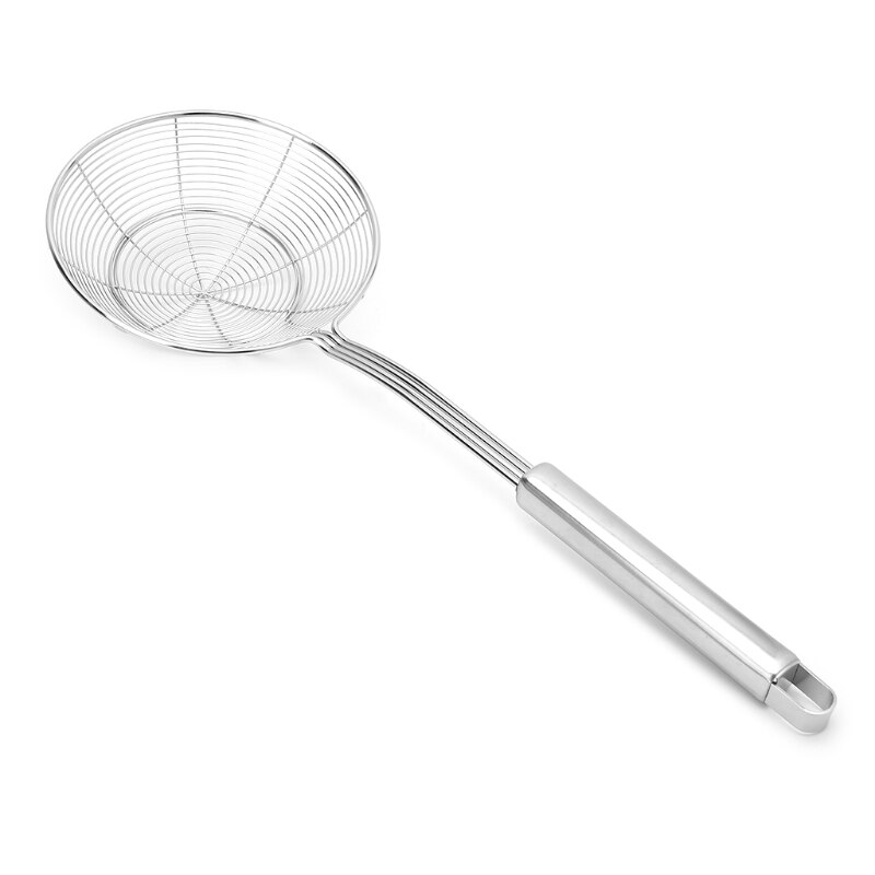 W3JA Solid Spider Strainer Skimmer Ladle Stainless Steel Kitchen Utensil Tool