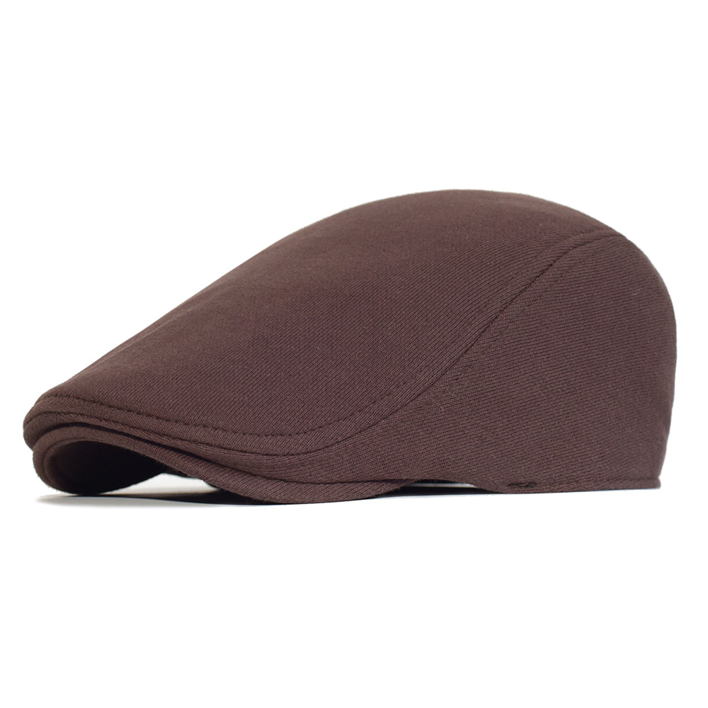 Beret Cotton Solid Color Soft Top Casual Beanie Retro Literary Forward Cap Peak Cap Driver Hat for Friends